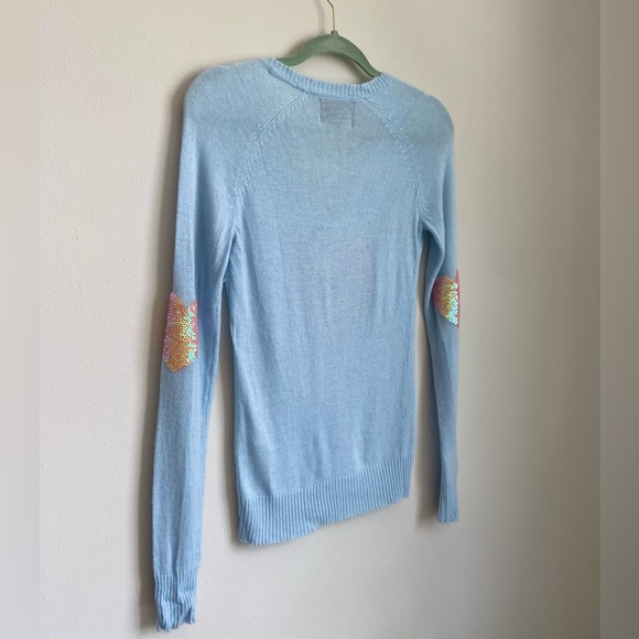 Like new Wildfox white label lightweight sequin heart pullover xs - Picture 9 of 9